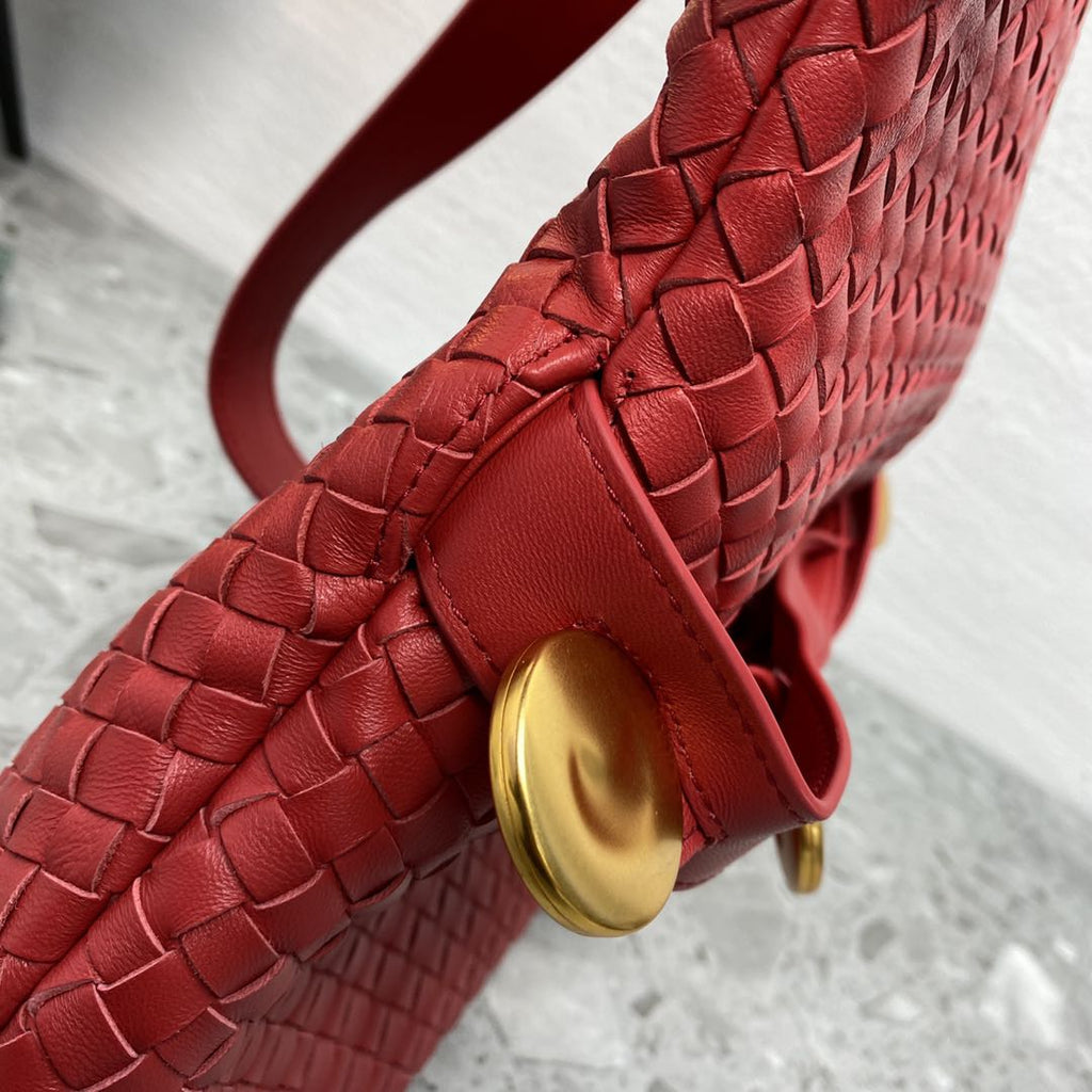 GLAMI Intrecciato Shoulder Bag Red, For Women, WomenÃƒÂ¢Ã¢â€šÂ¬Ã¢â€žÂ¢s Bags 10.2in/26cm