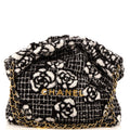 CHANEL 22 Chain Hobo Quilted Camellia Cashmere Small