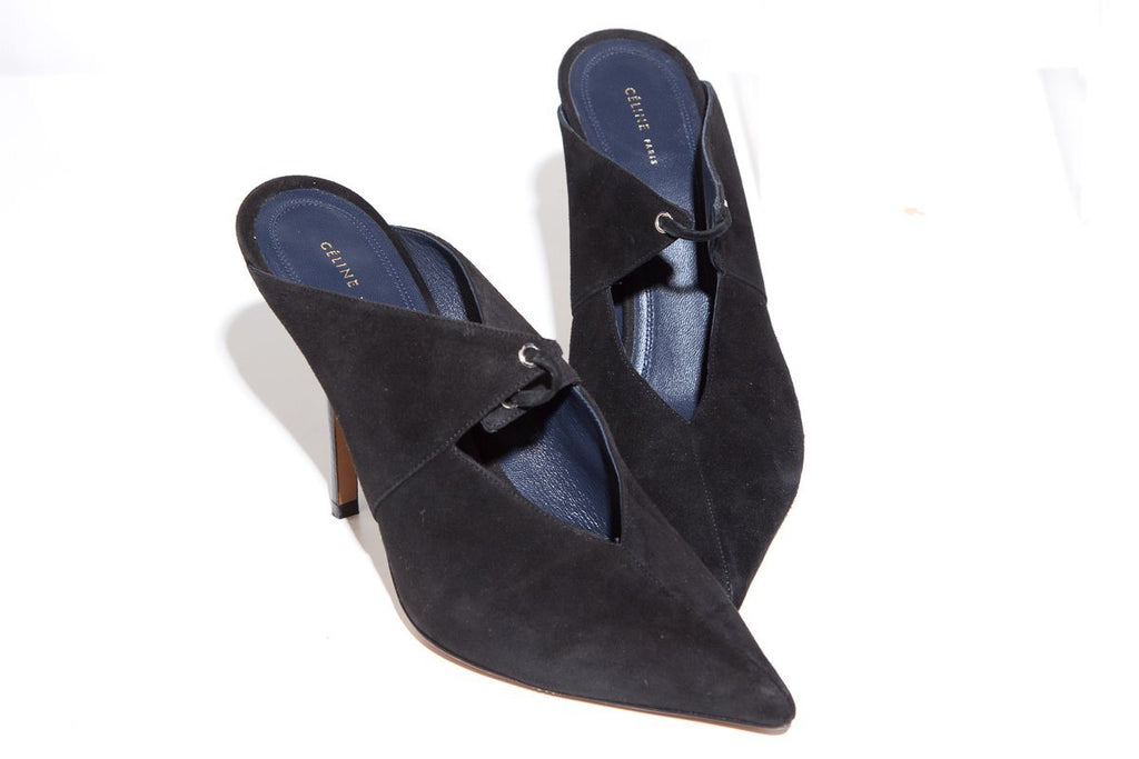 CÃƒÆ’Ã‚Â©line Black Suede Mules SZ 39