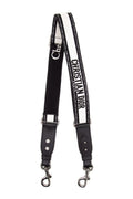 Christian Dior Black & White Canvas & Leather Adjustable Strap