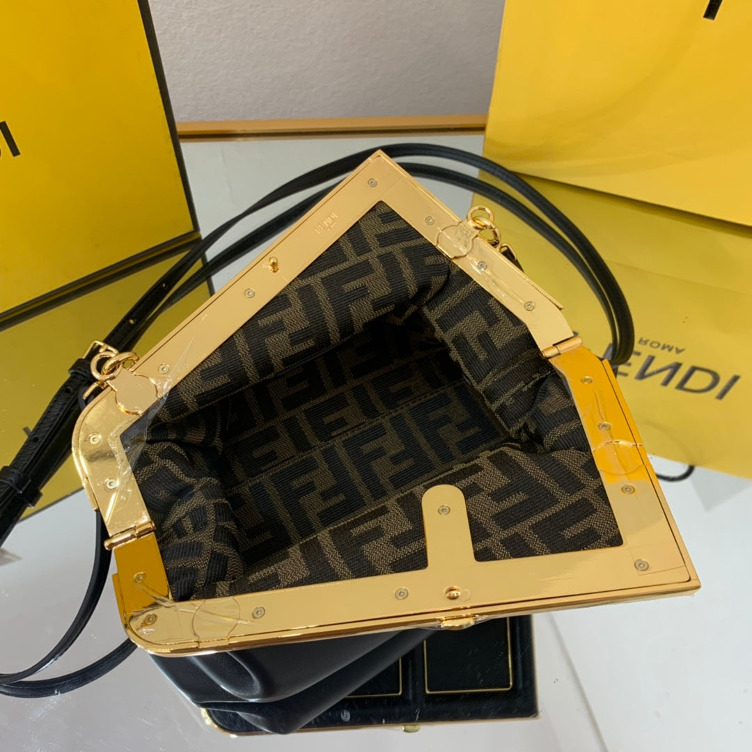 FI First Small Black For Women, HandBags, Shoulder And Crossbody Bags 10.2in/26cm FF 8BP129AGLAMIEF0KUR