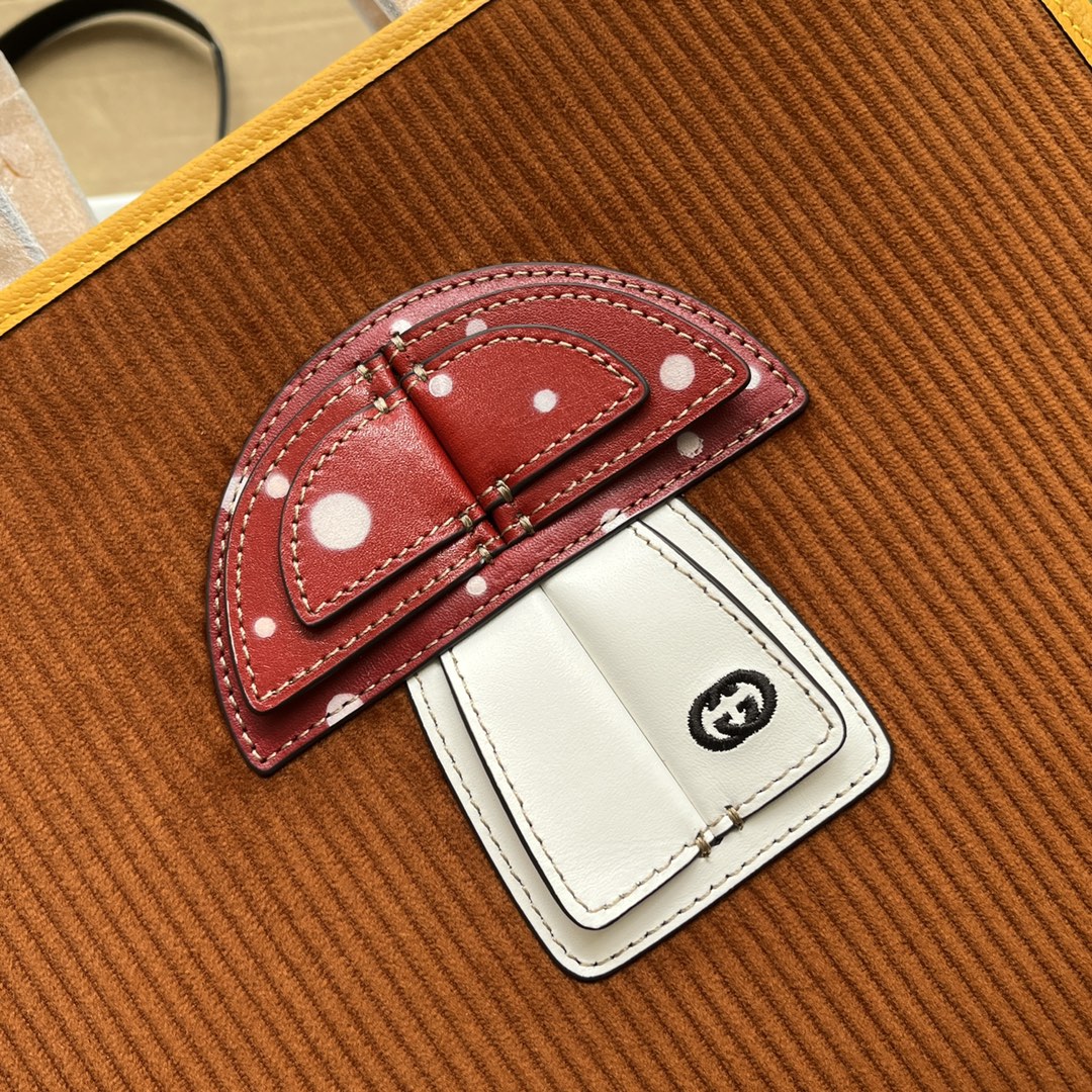 gg Children’s Mushroom Tote Bag Brown For Women, Women’s Bags 11.2in/28.5cm gg‎ ‎705042 2S8HN 2886