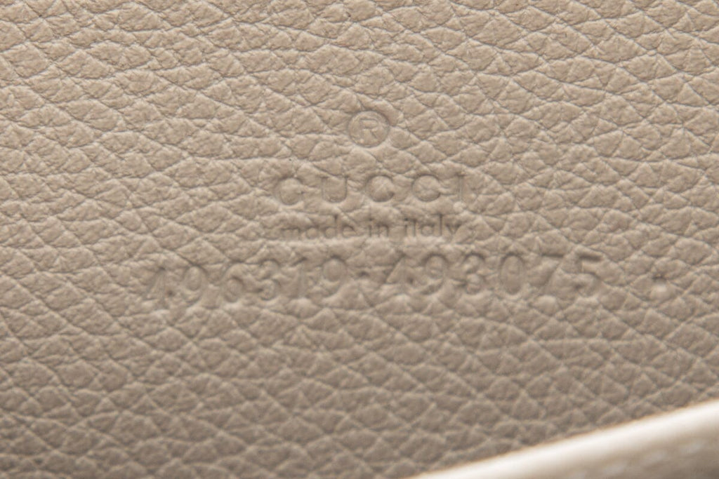 Gucci Cream Logo Printed Wallet