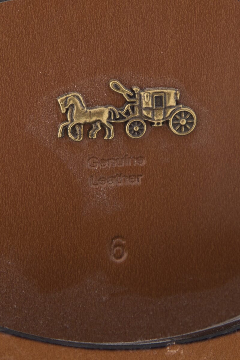 Coach Brown Pony Hair Cheetah Print Pointed Toe Booties SZ 6
