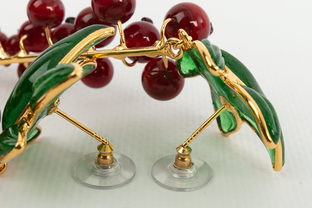 Boucles d'oreilles en pÃƒÆ’Ã‚Â¢te de verre Augustine