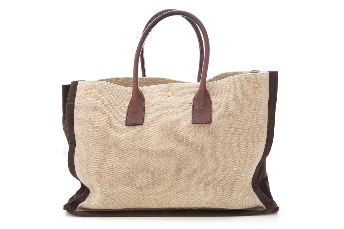 Saint Laurent Beige Rive Gauche Printed Tote