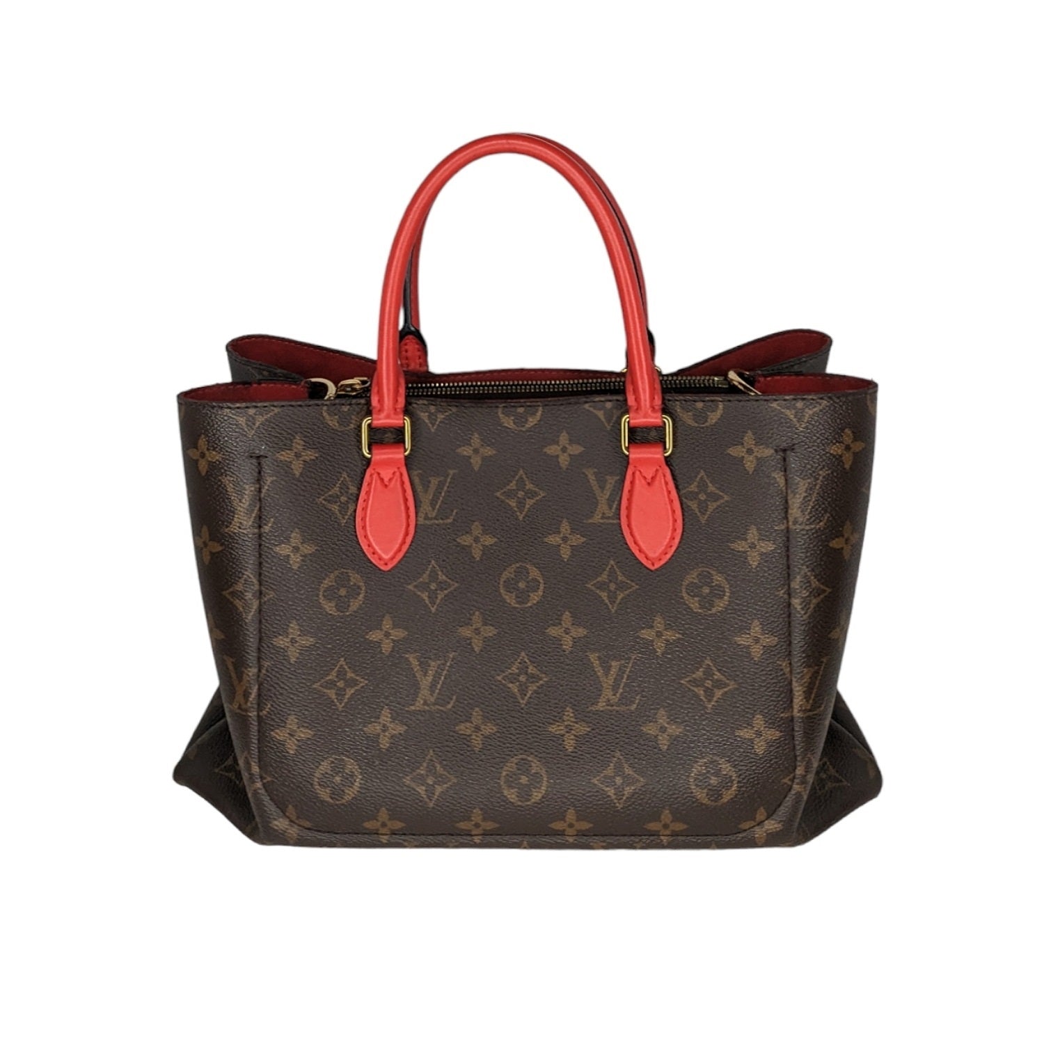Louis Vuitton Monogram Flower Zipped Tote Coquelicot
