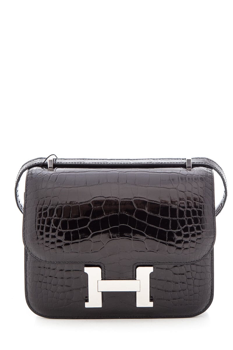 HermÃƒÆ’Ã‚Â¨s 2019 Black Crocodile Constance Mini Handbag
