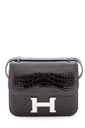HermÃƒÆ’Ã‚Â¨s 2019 Black Crocodile Constance Mini Handbag