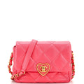 CHANEL Coco Love CC Heart Flap Bag Quilted Lambskin Mini