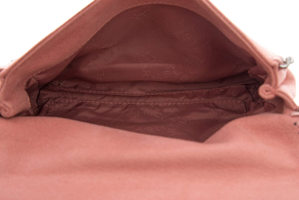Stella McCartney Pink Chain Link Faux Suede Cross-Body