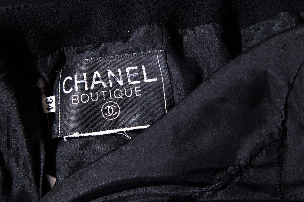 Chanel Vintage Black Ruffled Blazer SZ 34