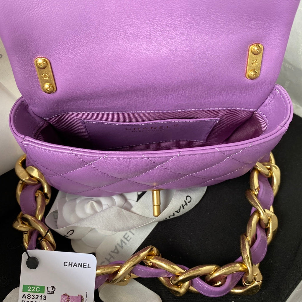 CHLMini Flap Bag Purple For Women, Women’s Bags Shoulder And Crossbody Bags 6.6in/17cm AS3213