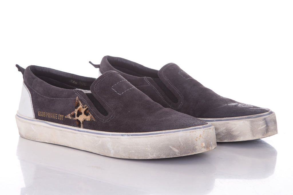 Golden Goose Grey Slip-On Sneakers SZ 41