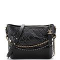 CHANEL Gabrielle Hobo Quilted Goatskin and Patent Medium
