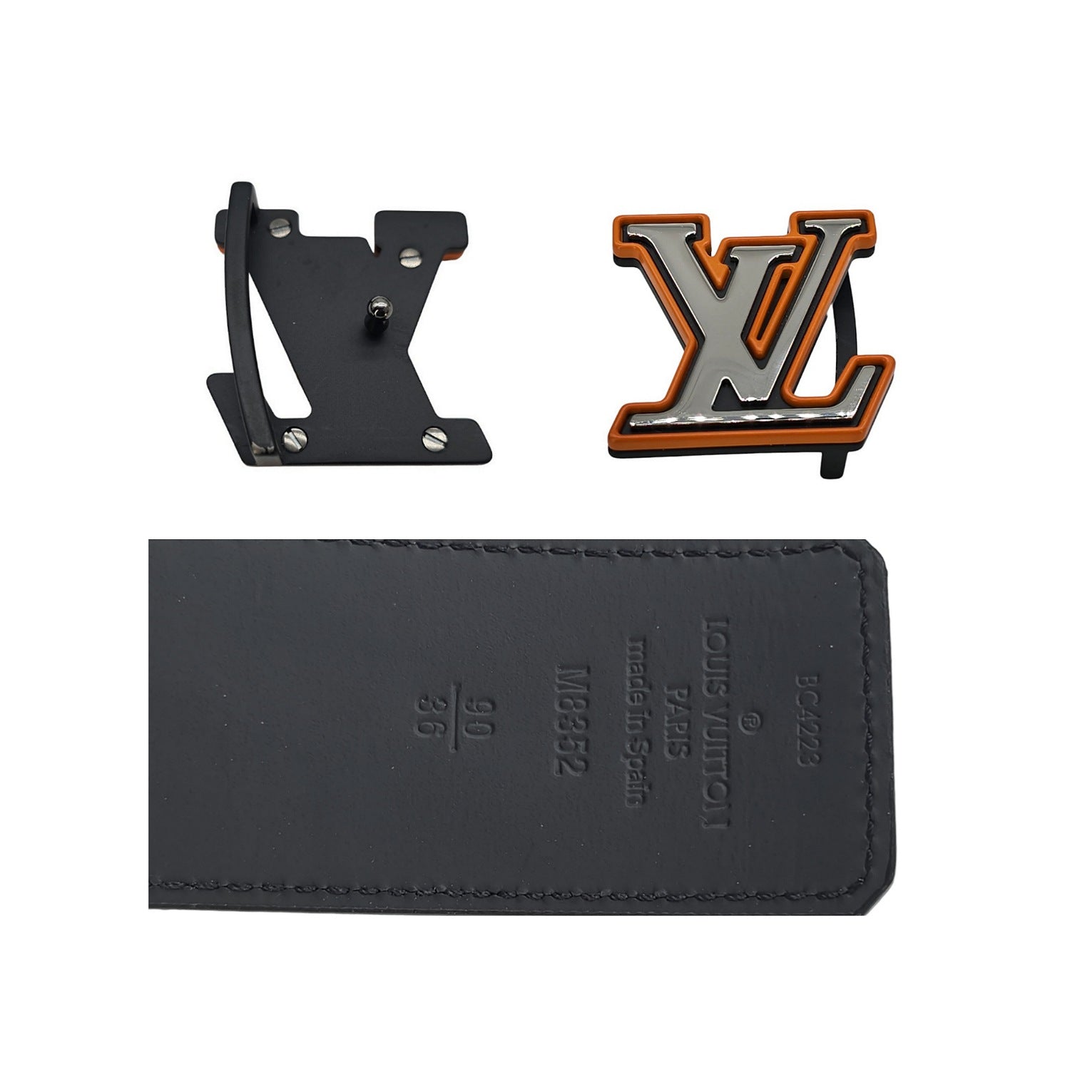 Louis Vuitton LV Imprint 40mm Reversible Belt Size 36