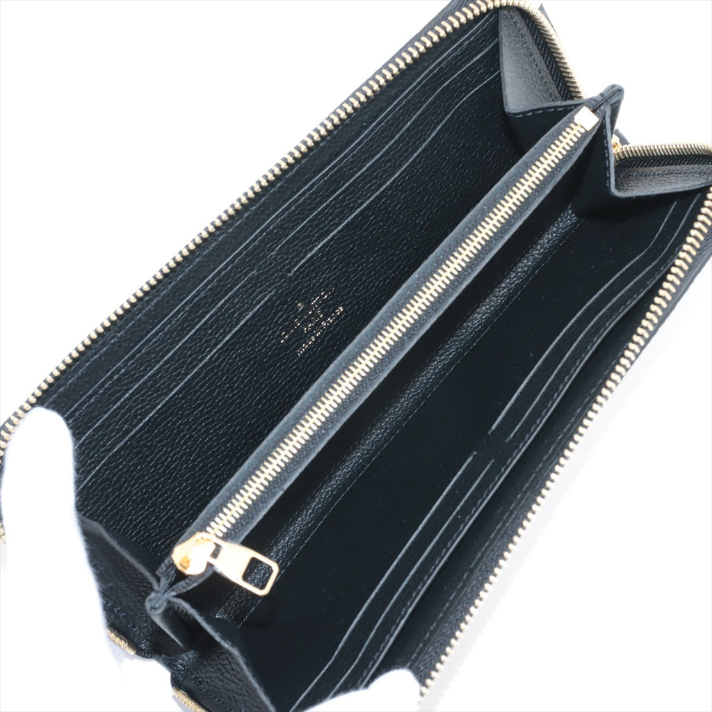 Louis Vuitton bicolor monogram implant Portefolio Clemence M82338 Noneir round zip wallet  reaction