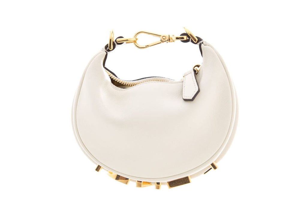 Fendi Cream Nano Fendigraphy Handbag