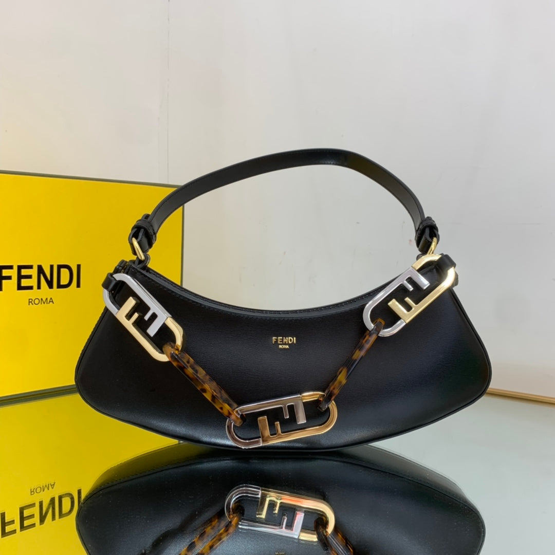 FI OÃ¢â‚¬â„¢Lock Swing Black Bag For Woman 32cm/12in 8BS068AGLAMI0F19KX