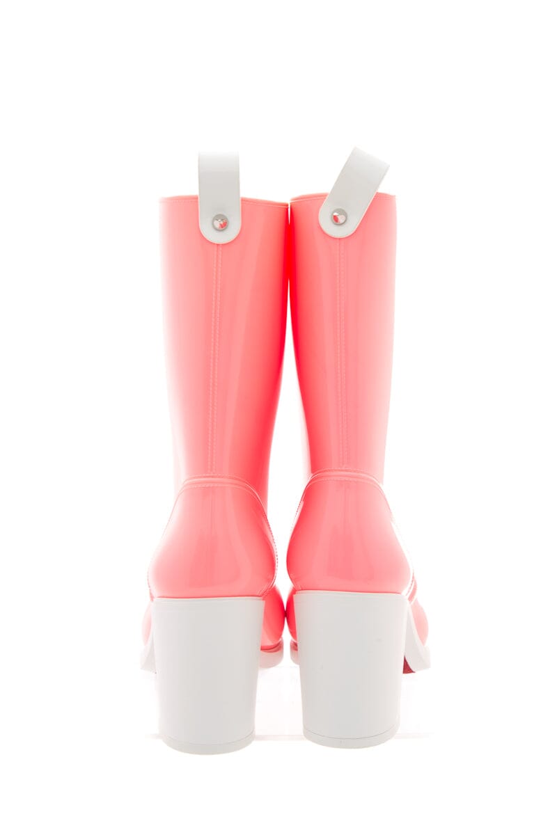Christian Louboutin Pink Rubber Rain Booties SZ 39