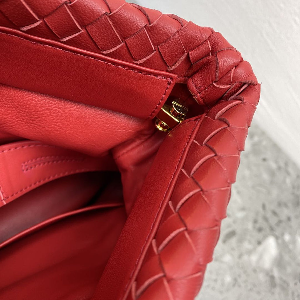 GLAMI Intrecciato Shoulder Bag Red, For Women, WomenÃƒÂ¢Ã¢â€šÂ¬Ã¢â€žÂ¢s Bags 10.2in/26cm