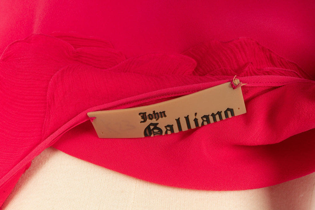 Robe en soie Galliano