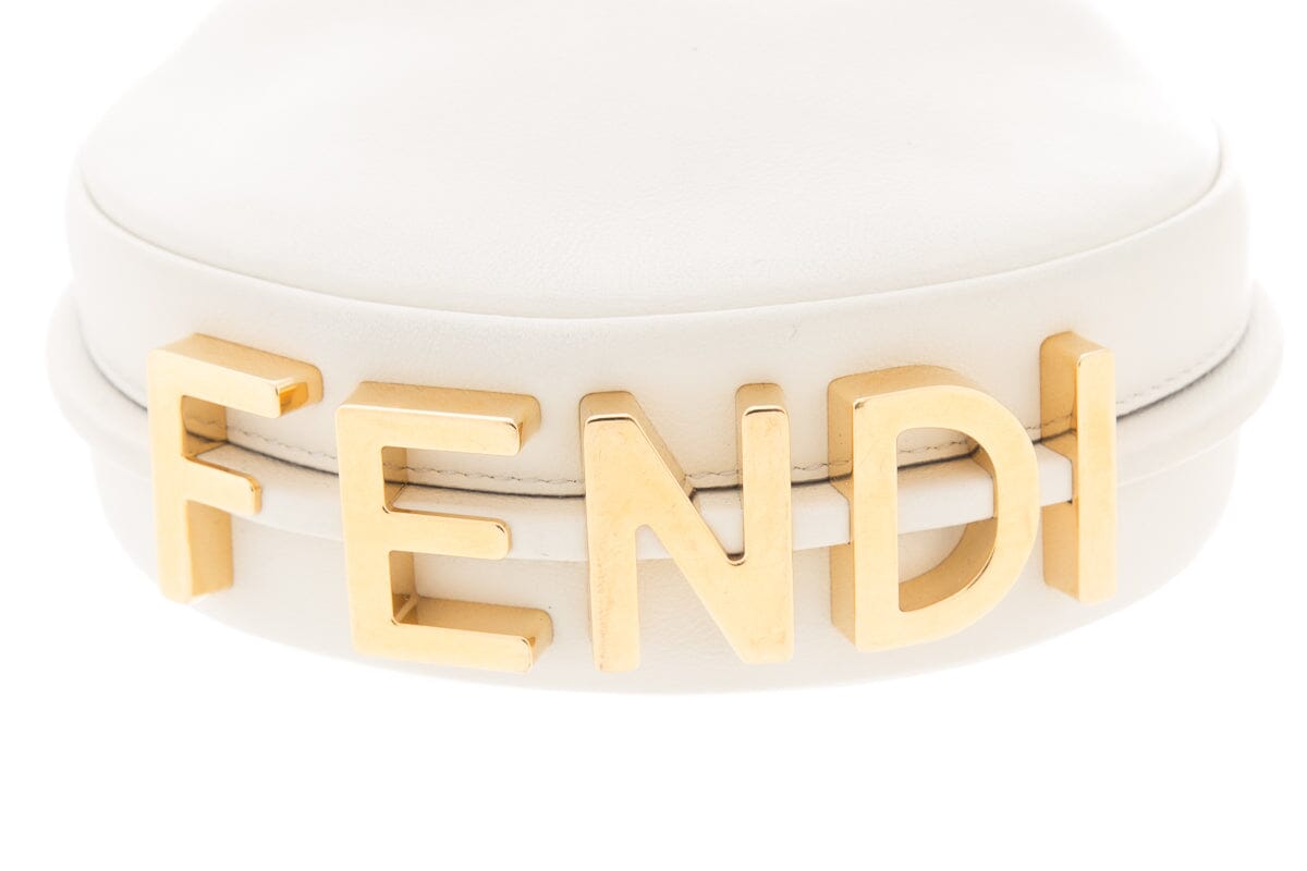 Fendi Cream Nano Fendigraphy Handbag