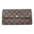 Louis Vuitton Louis Vuitton Portefolio Sarah Double Fold Wallet Wallet PVC Coated Canvas Damier  Brown N61734