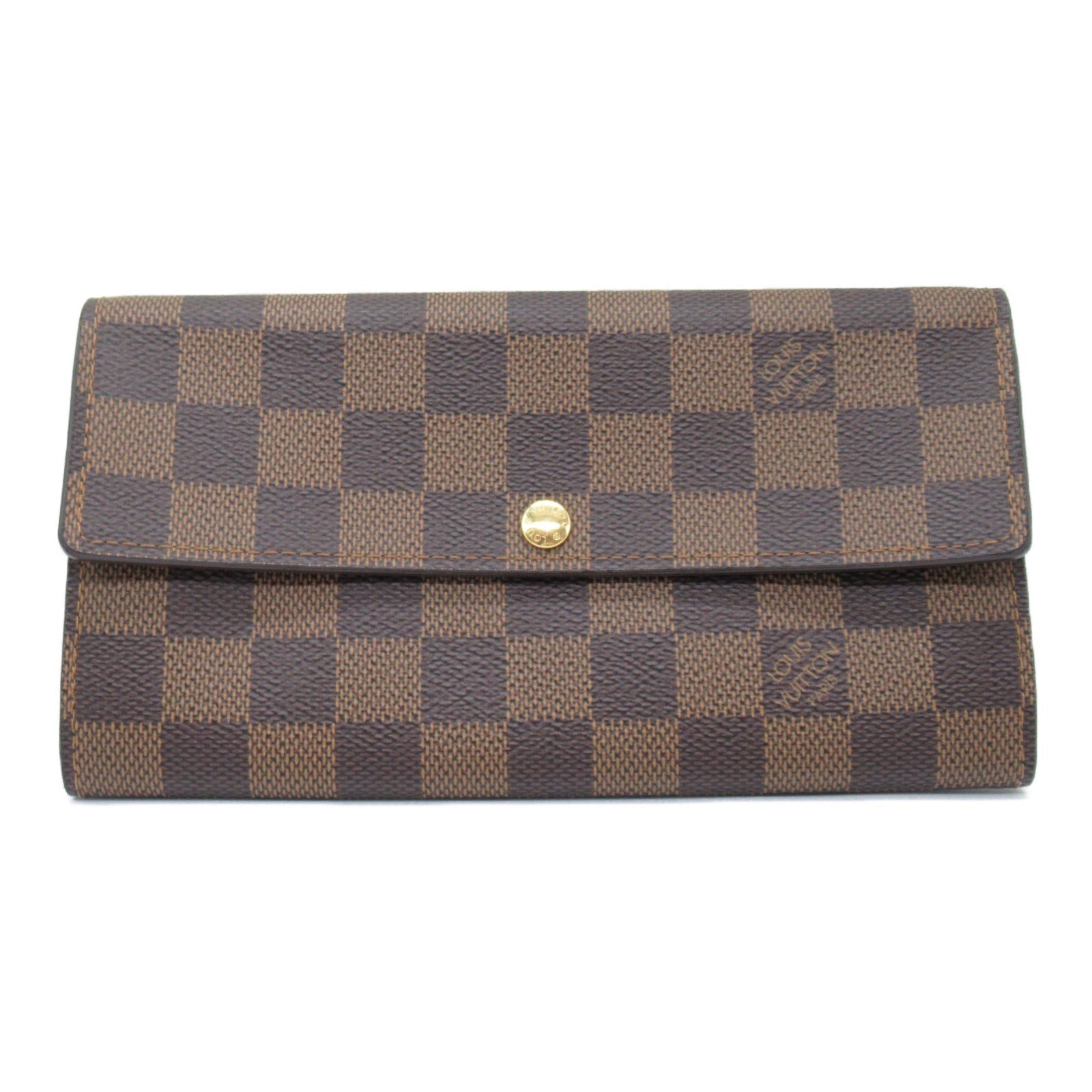 Louis Vuitton Louis Vuitton Portefolio Sarah Double Fold Wallet Wallet PVC Coated Canvas Damier  Brown N61734