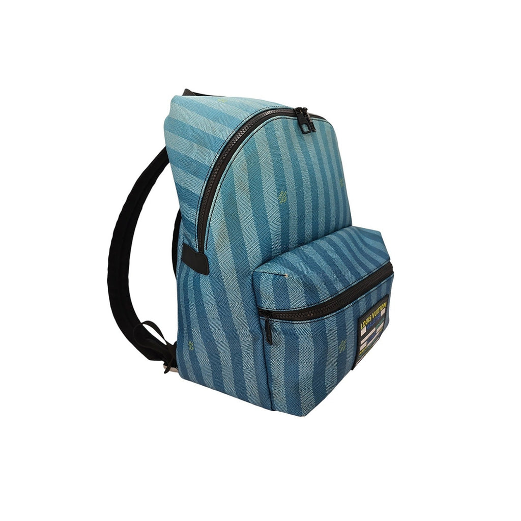 Louis Vuitton Blue Gradient Damier Stripes Discovery Backpack