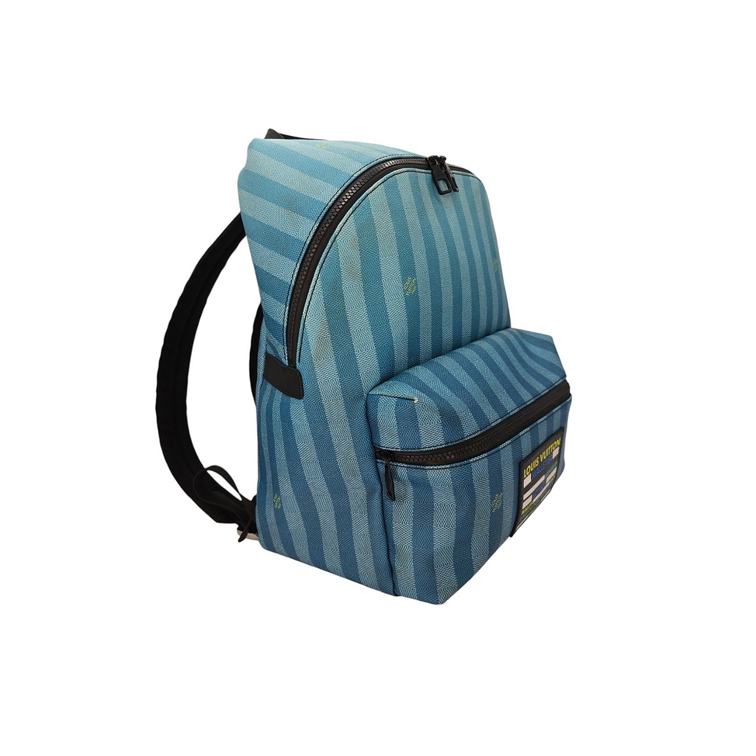 Louis Vuitton Blue Gradient Damier Stripes Discovery Backpack