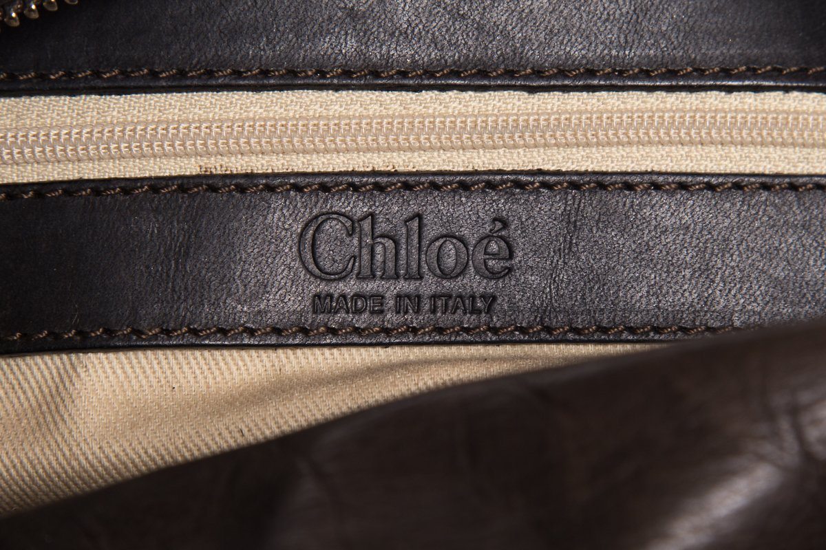 Chloe Green Python Skin Handle Bag