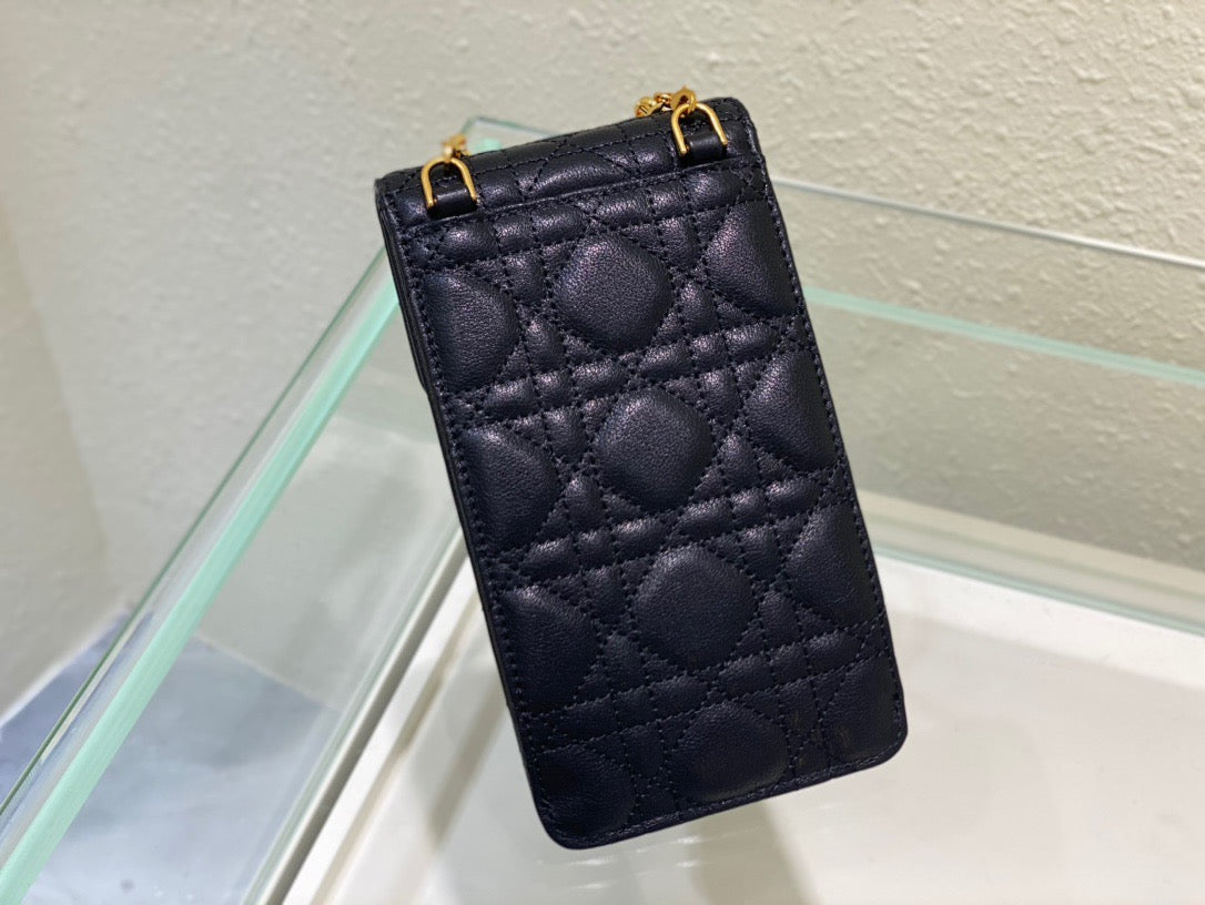 GLAMI Caro Phone Holder With Chain Black, For Women, WomenÃ¢â‚¬â„¢s Handbags 7.5in/18.5cm CD S5105UWHC_M900