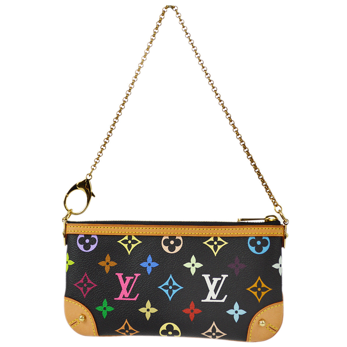 Louis Vuitton 2008 Pochette Milla MM Handbag Multicolor M60097