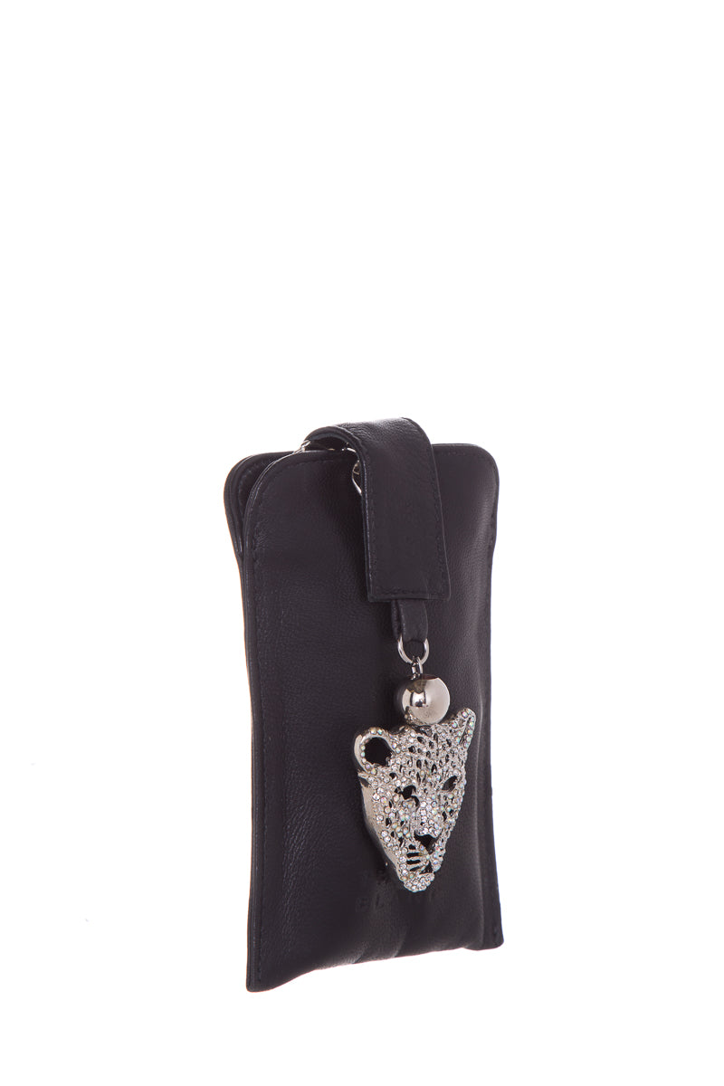Thale Blanc Black Embellished Pouch Cross-Body