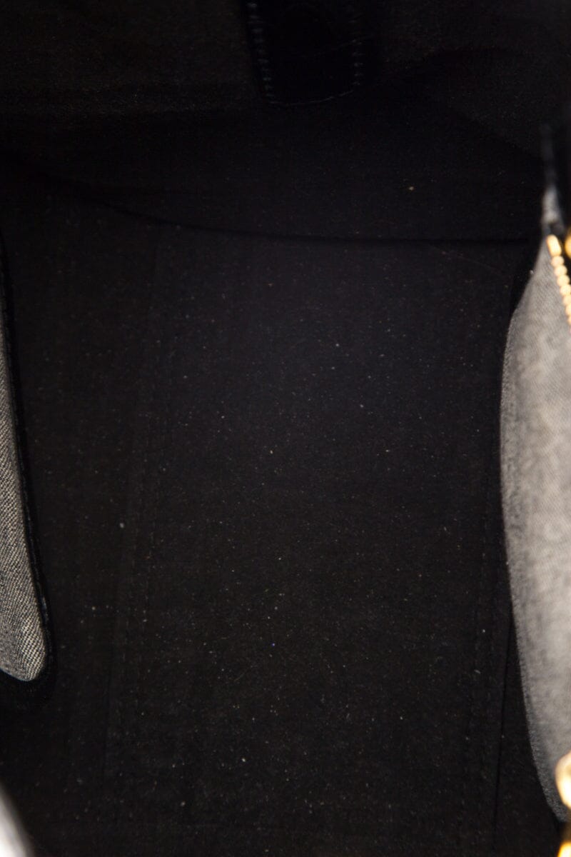 Max Mara Black Croc Embossed Handbag
