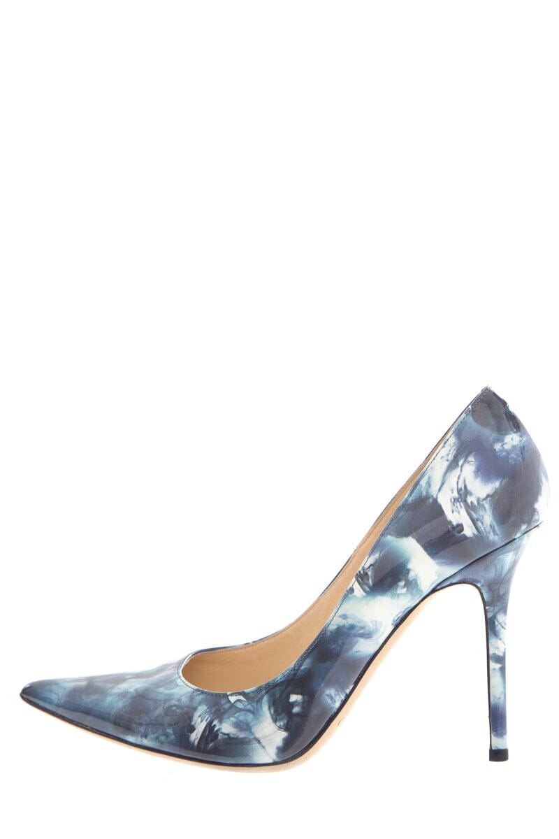 Jimmy Choo Blue & White Heels SZ 38.5