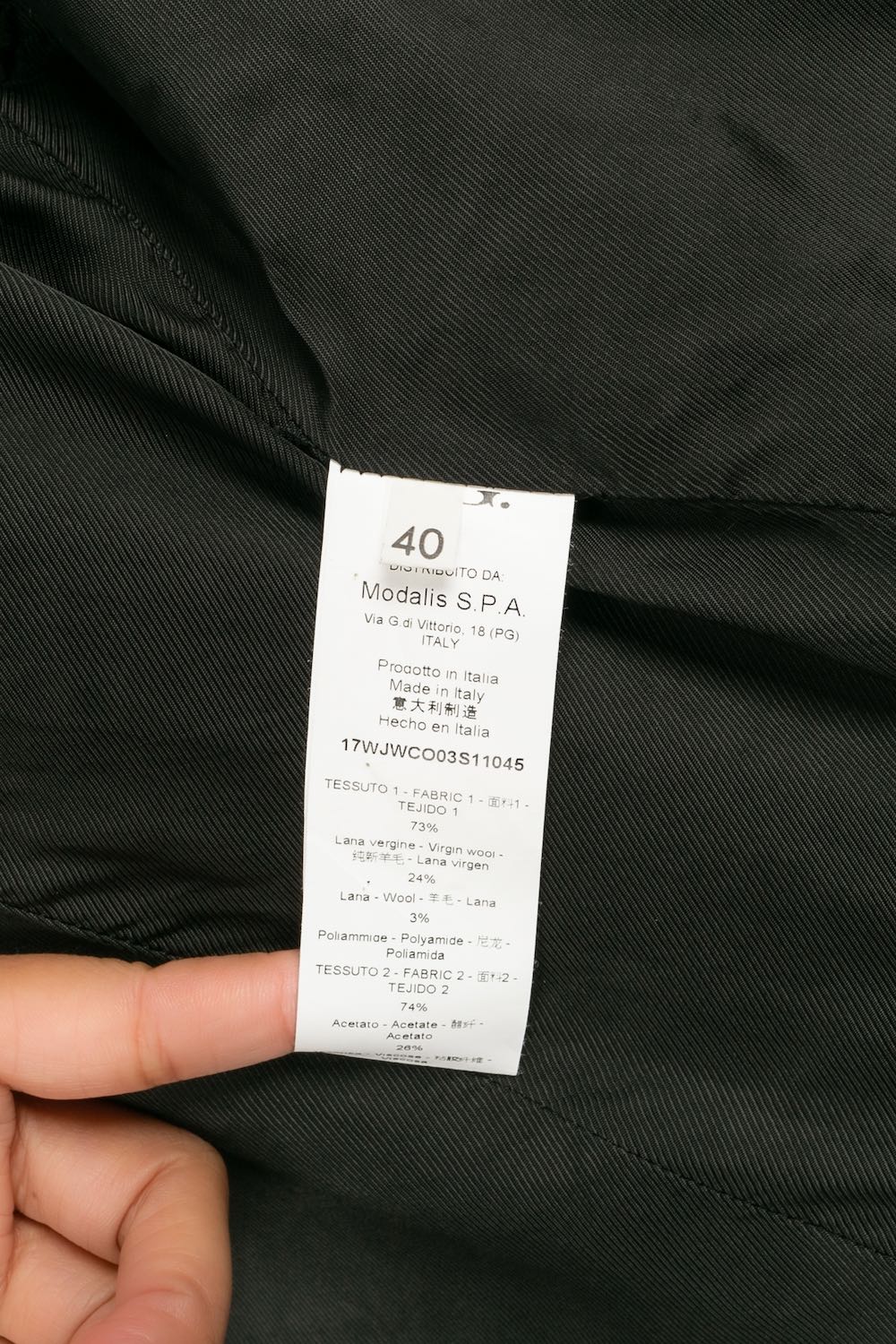 Veste noire Galliano