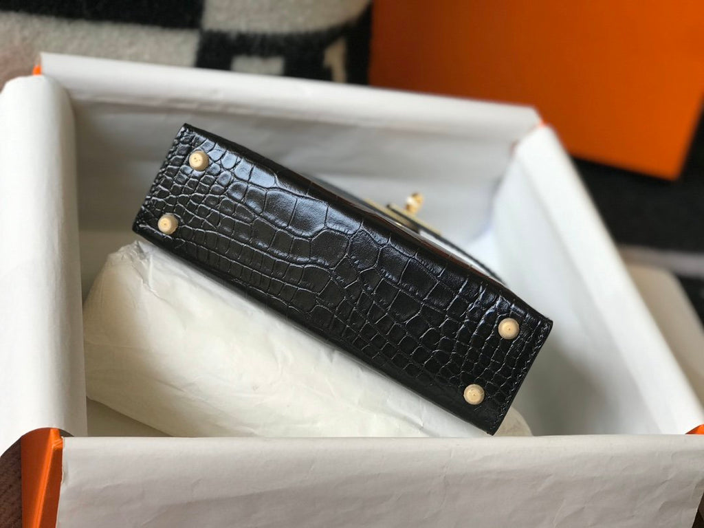 GLAMI Kelly Black For Women Gold Toned Hardware 7.8in/20cm