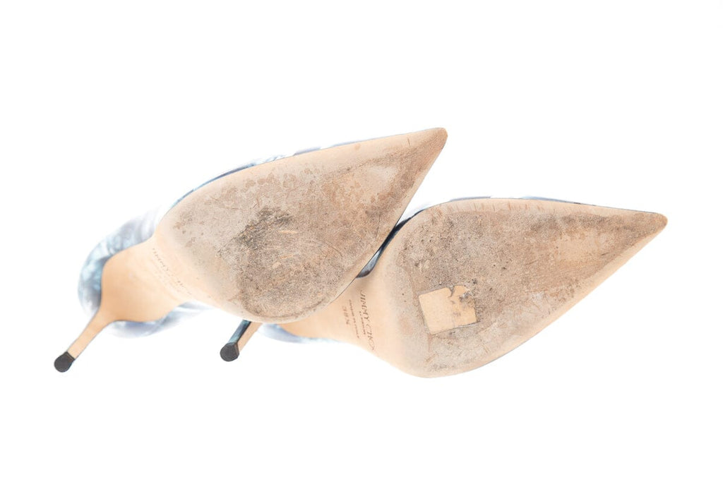 Jimmy Choo Blue & White Heels SZ 38.5