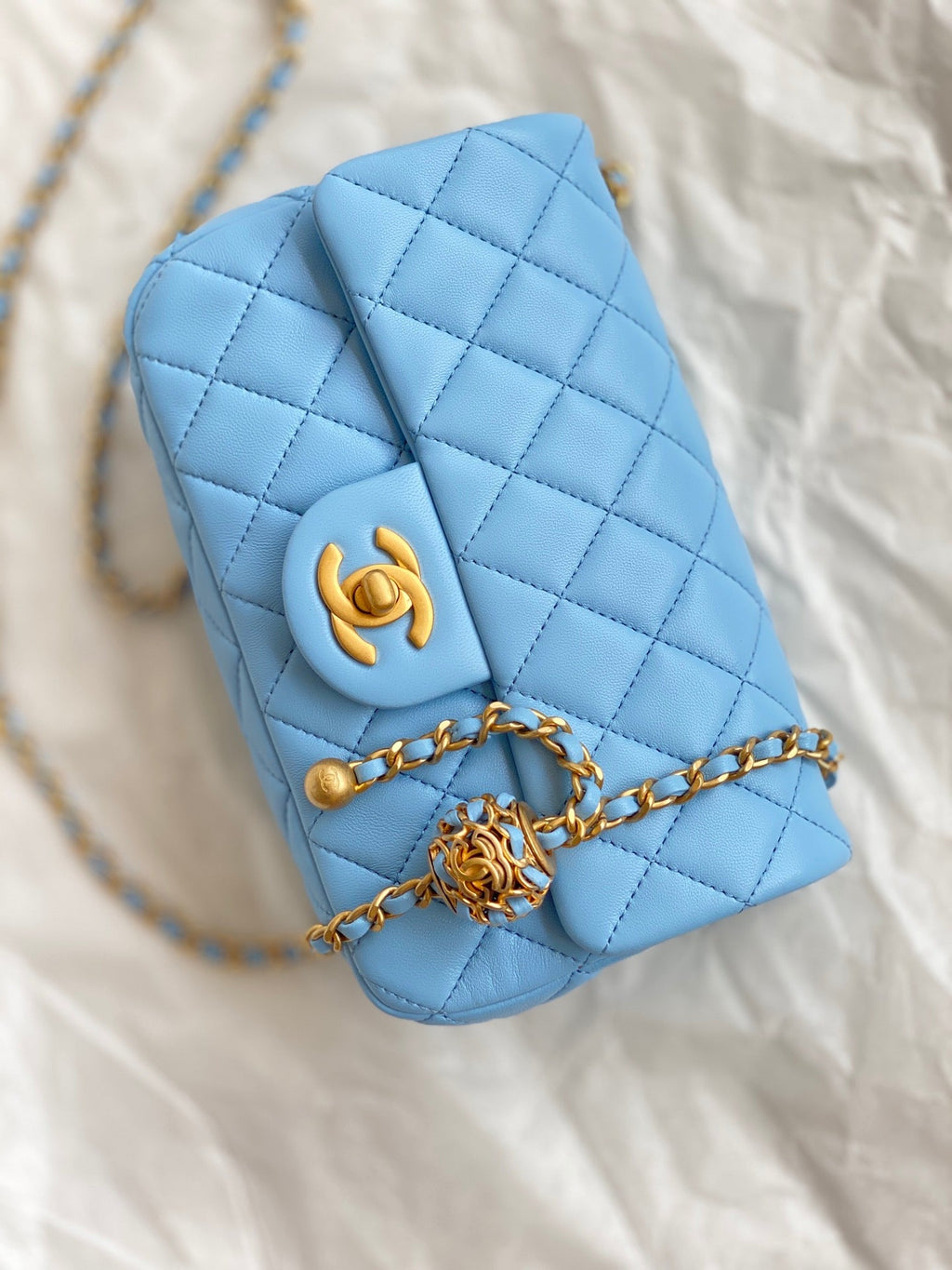 CHLMini GlamIap Bag Blue For Women Bags 7.9in/20cm