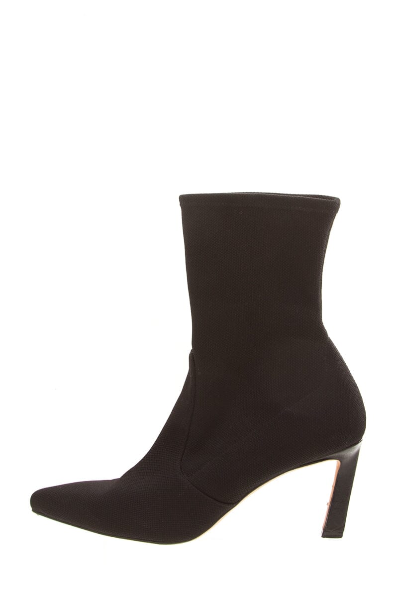 Stuart Weitzman Black Knit Heeled Booties SZ 8.5