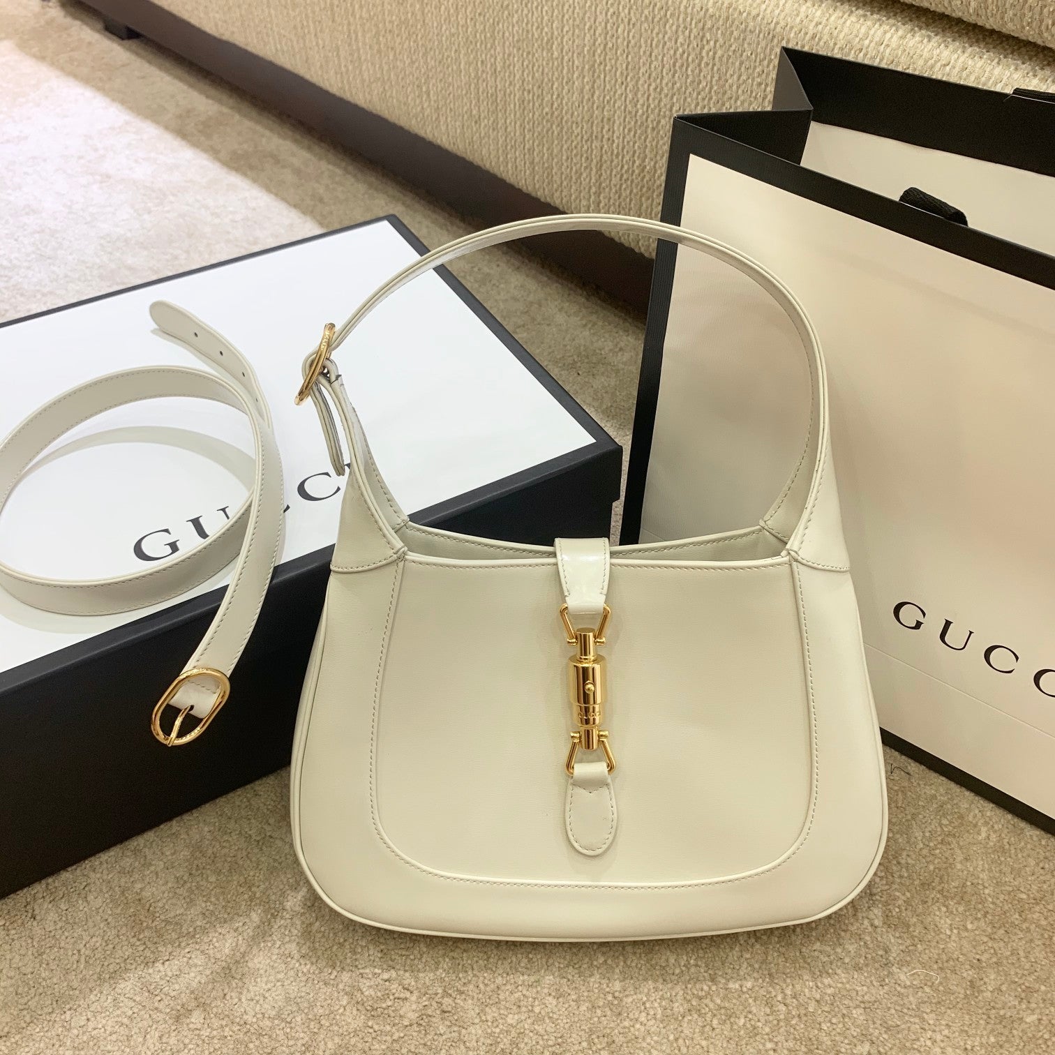 Glami Jackie 1961 Small Shoulder Bag White For Women 10.8in/27.5cm Glami 636709 10O0G 9022