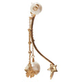 Dior Tribales Gold Metal CD Logo Star Pearl Pin Ear Cuff Earring