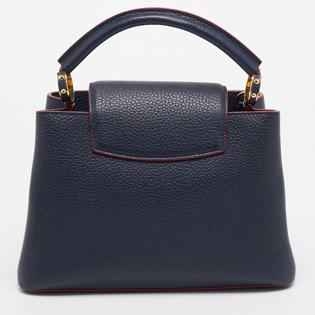 Louis Vuitton Marine/rouge Taurillon Leather Capucines Bb Bag..
