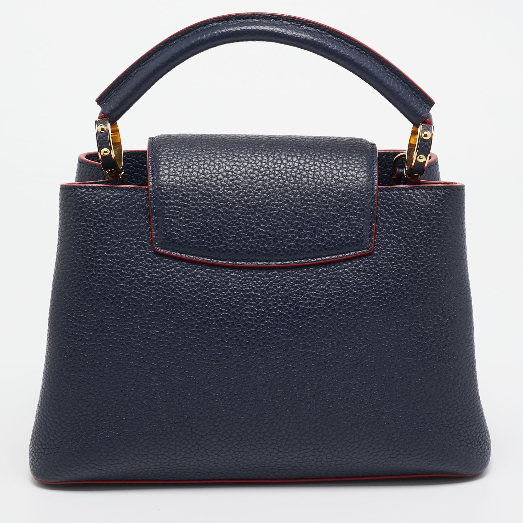 Louis Vuitton Marine/rouge Taurillon Leather Capucines Bb Bag..