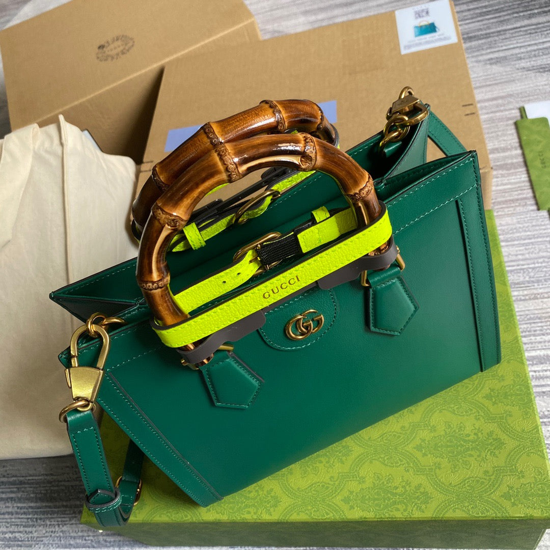 gg Diana Small Tote Bag Green For Women, Women’s Bags 11in/27cm gg ‎