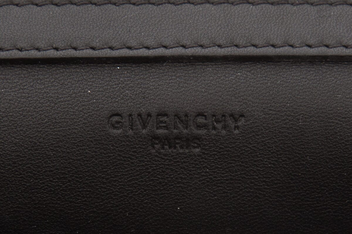 Givenchy Black & Cream Spotted Snake Skin Leather Studded Cross-Body