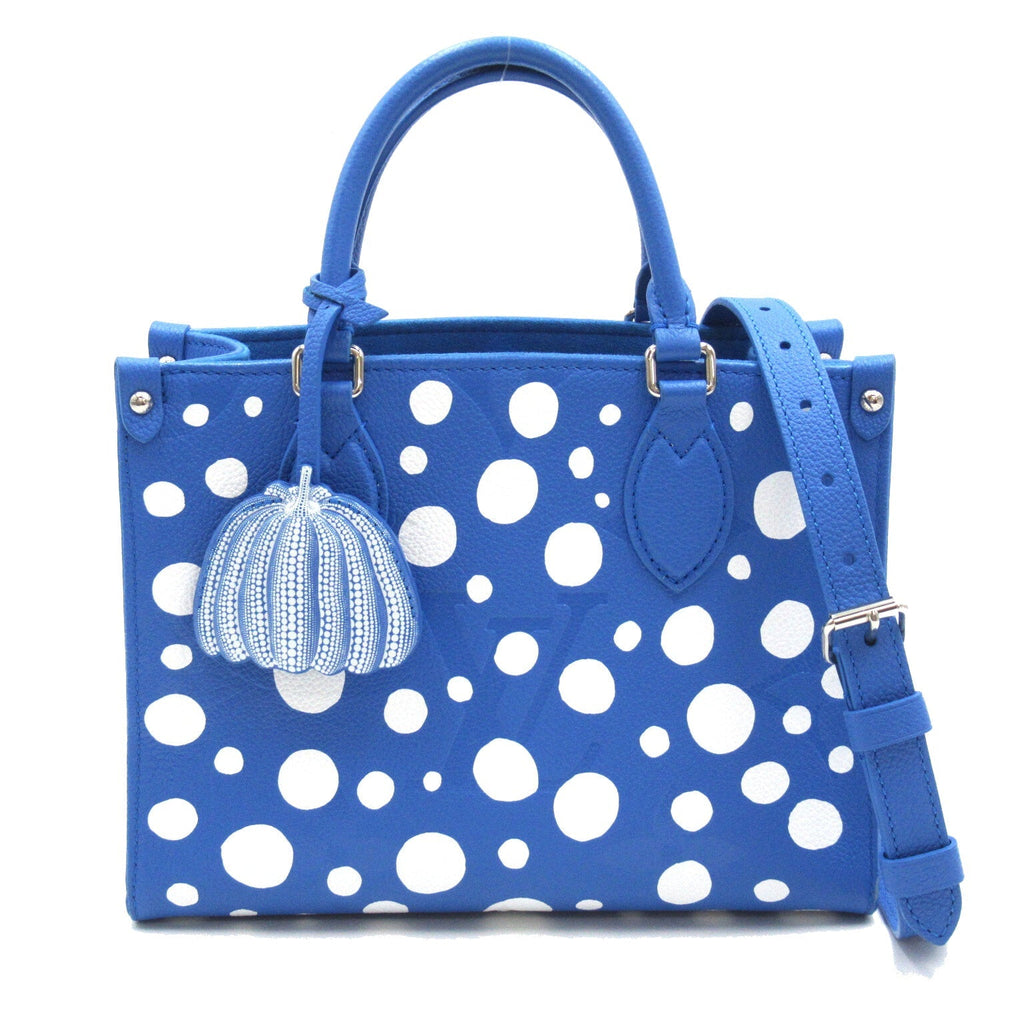 Louis Vuitton LV x YK On The Go PM 2w Shoulder Bag Leather Monogram Emplant  Blue/White M46424