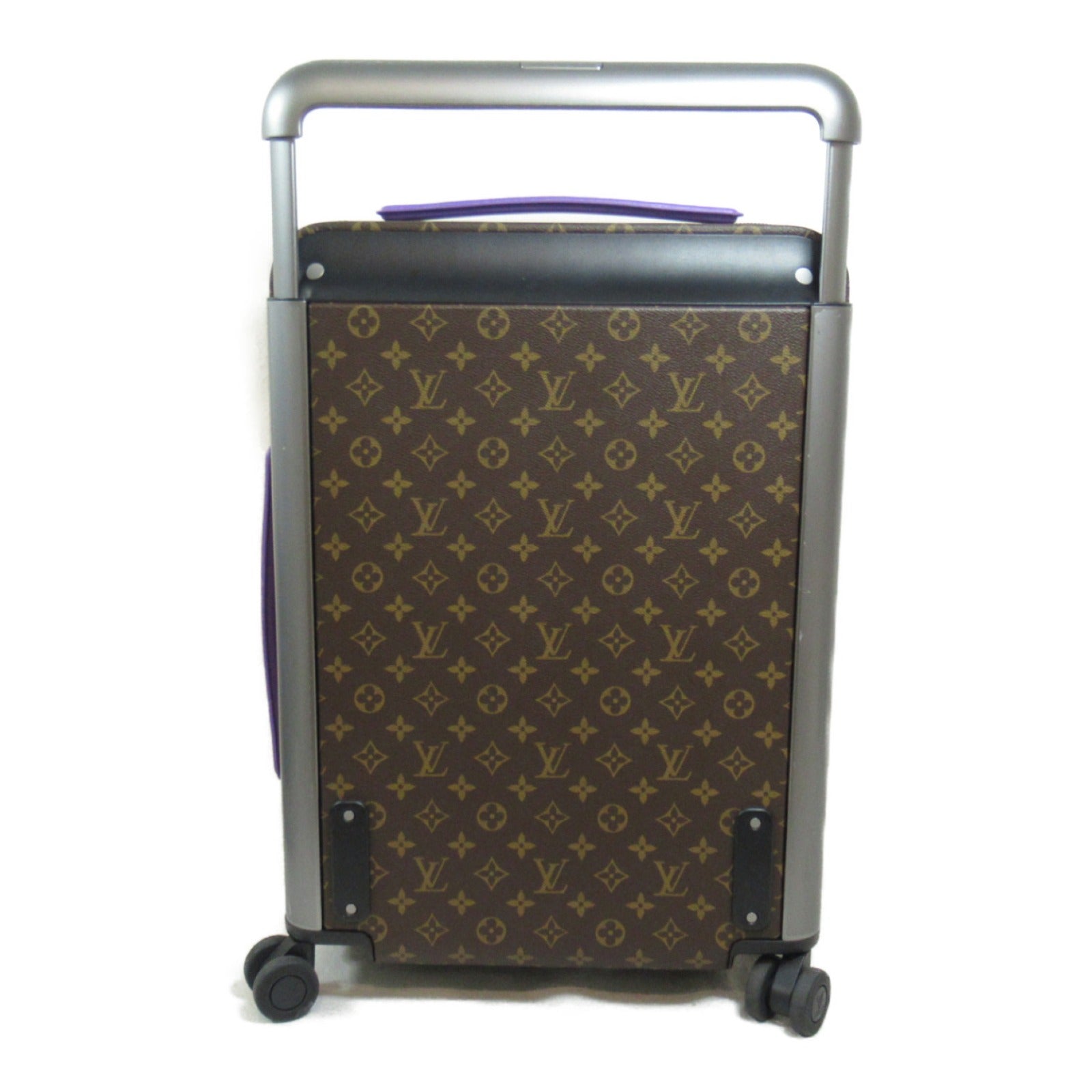 ルイ・ヴィトン LOUIS VUITTON ホライゾン LVカラーマニア キャリーバッグ バッグ PVCコーティングキャンバス モノグラム・マカサー メンズ レディース ブラウン系 マロン/ヴィオレフォンセ M46782 【中古】｜